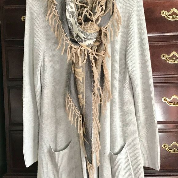 Halogen Grey Sweater, Long Sweater Coat, XL, Casual and Versatile - Picture 7 of 11